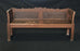 Antique French Faux Painted Sofa Bench - Front View of Bench - For Sale