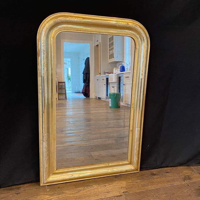 19th Century Gold Mirror - Angled View - For Sale