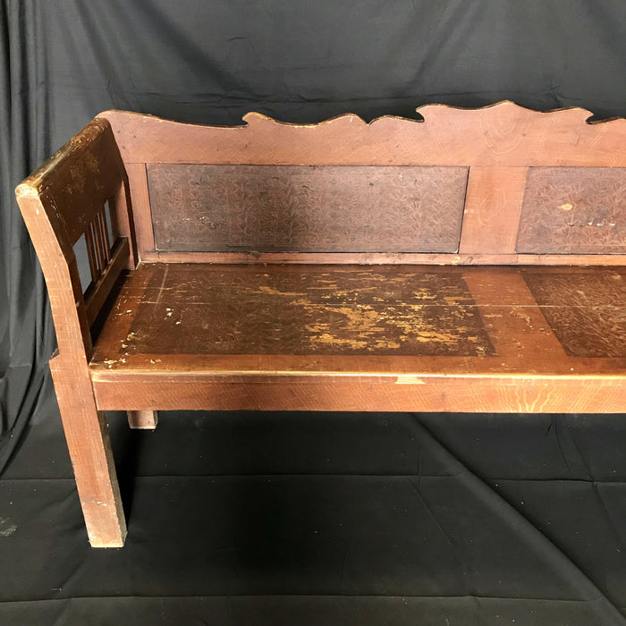 Antique French Painted Sofa Bench - Corner View - For Sale