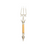 British Silver and Bone Bread Fork with Twist Tines