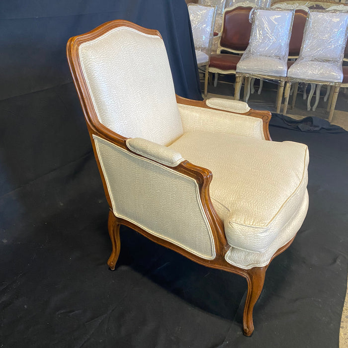 Elegant French Louis XV Style Walnut Armchair or Fauteuill