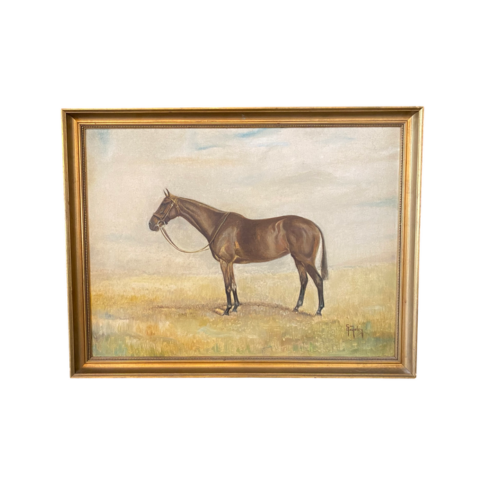 Guy Crosley: Fine Equestrian Sporting Horse Portrait Oil Painting (5859)