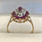Antique diamond and ruby engagement ring 