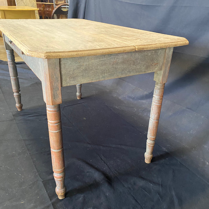 American Painted Table - Side View - For Sale