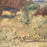 Antique impressionist oil painting of a farm scene
