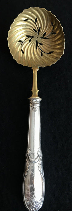 Antique gold and silver spoon in a box