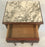 Antique side table or nightstand with a marble top and interior 