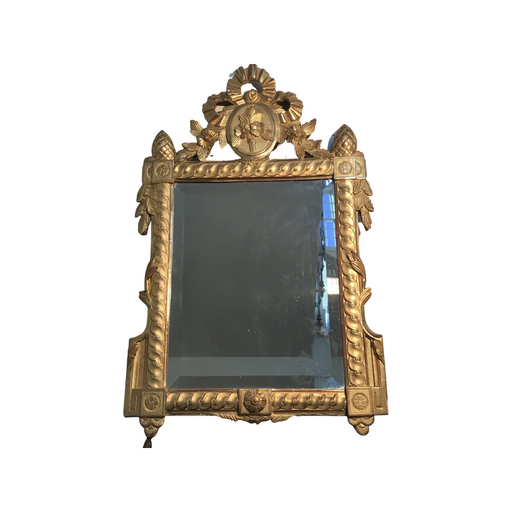 18th Century French Gold Gilt Mirror - Front View - For Sale