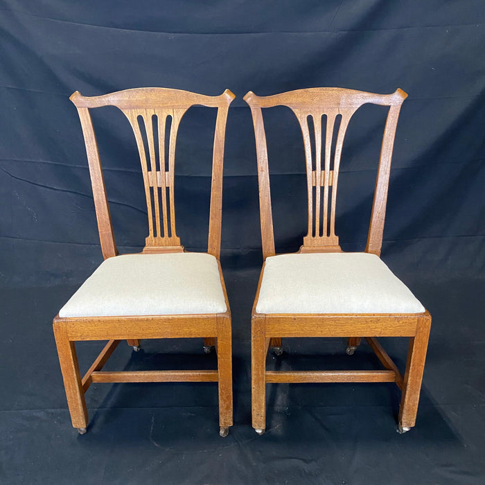 Fine Pair of British Georgian Style Dining or Side Chairs