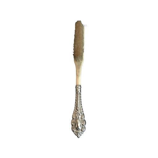 French Victorian-Era Bone/Silver Brush