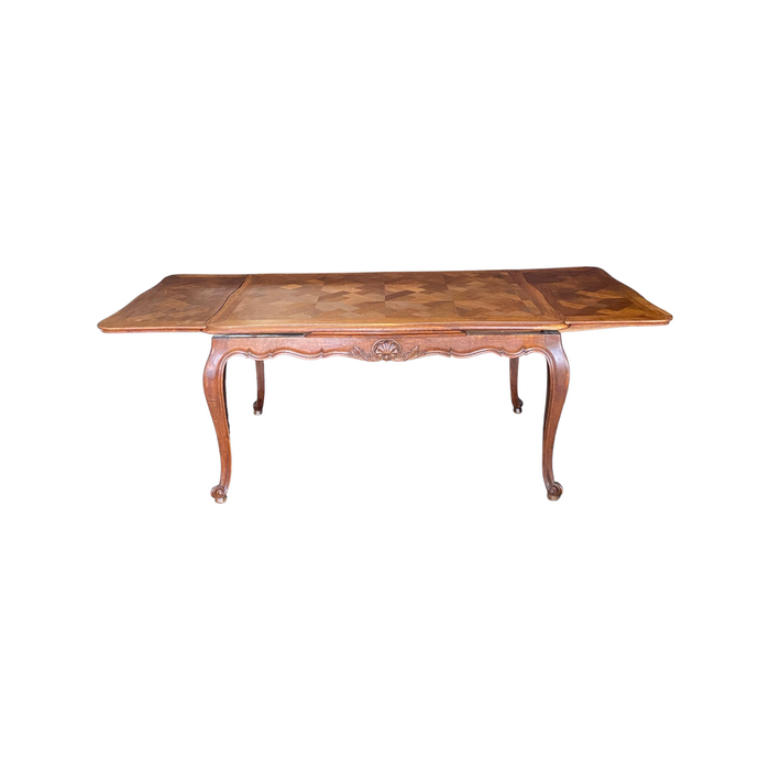 19th Century French Louis XV Dining Table - Front View Extended - For Sale