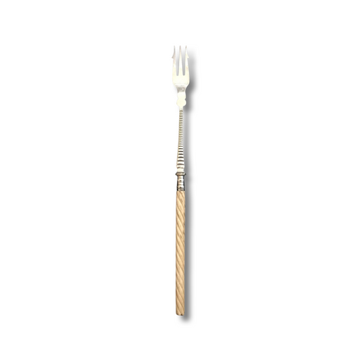 British Silver and Bone Pickle Fork or Hors D'oeuvres Fork