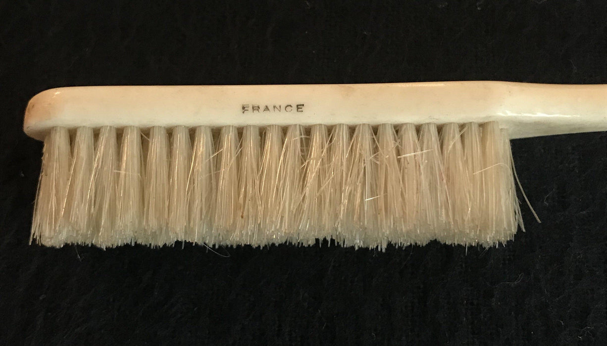 1800s French Victorian-Era Bone/Silver Brush for sale 