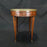 French Louis XVI Period Marble Top Bouillotte Table with Elaborate Marquetry and Bronze Gallery