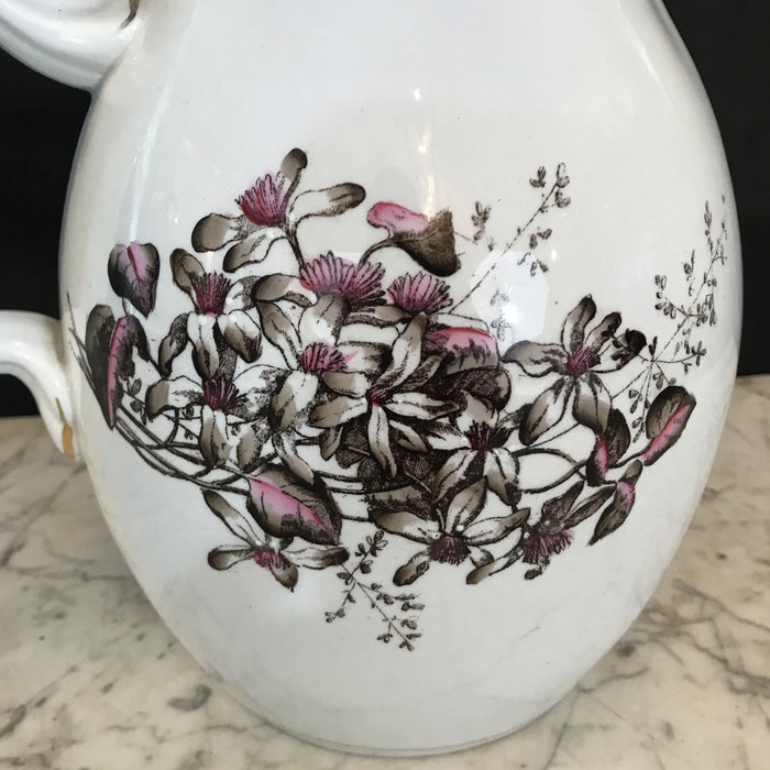 British Stone China Pitcher and Bowl Set by Maddock & Company