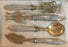 French Silver and Gold Dessert Hors D'oeuvre Set Four Pieces with Box: L. Montangerand, Macon for sale 