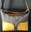 Vintage  wool shoulder bag with leather flap and strap