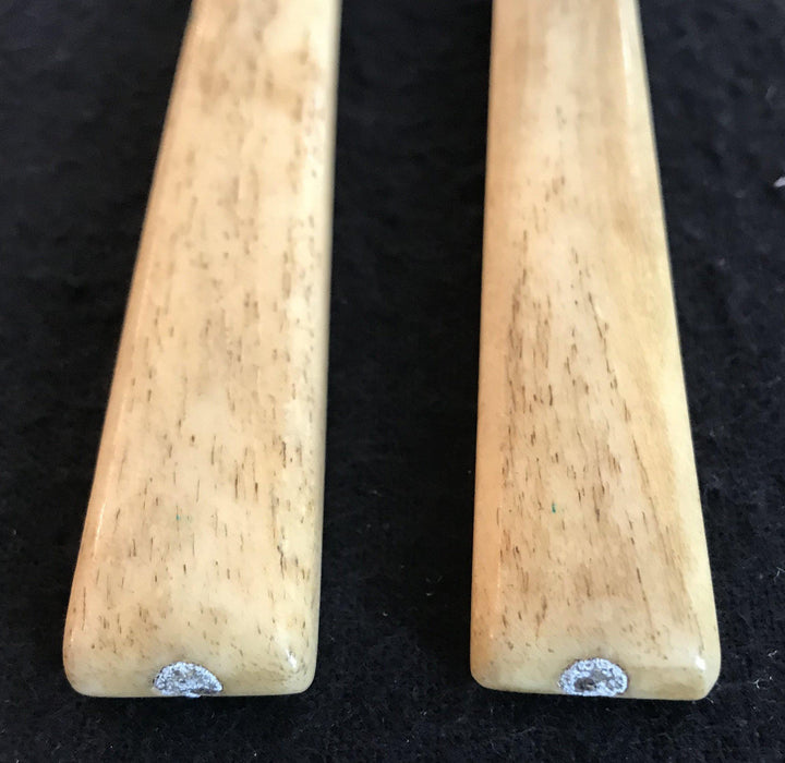 Silver fork and knife set with bone handle 