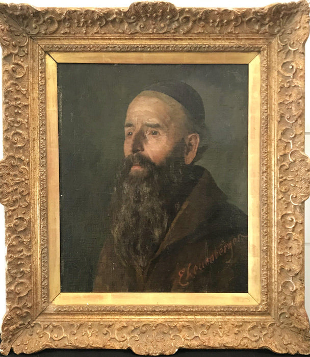 for sale: Oil Portrait by listed artist Ernst Otto Leuenberger (1856-1937) 