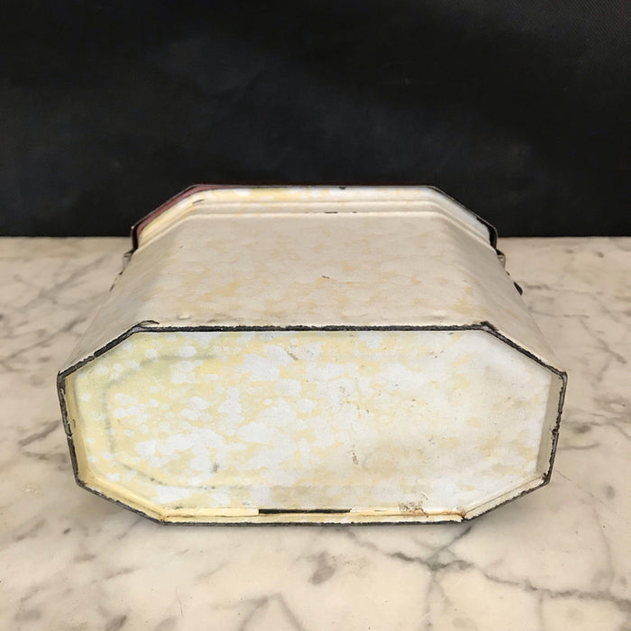 Antique French enamel lunch box 