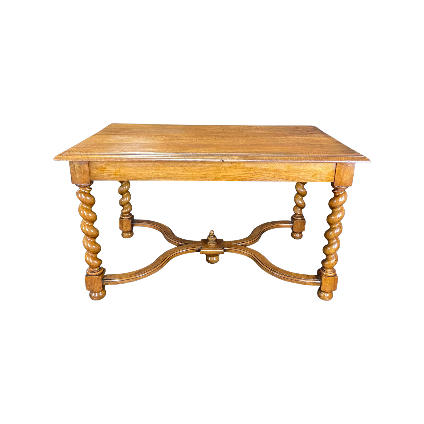 Stunning 18th Century Walnut French Barley Twist Center Accent