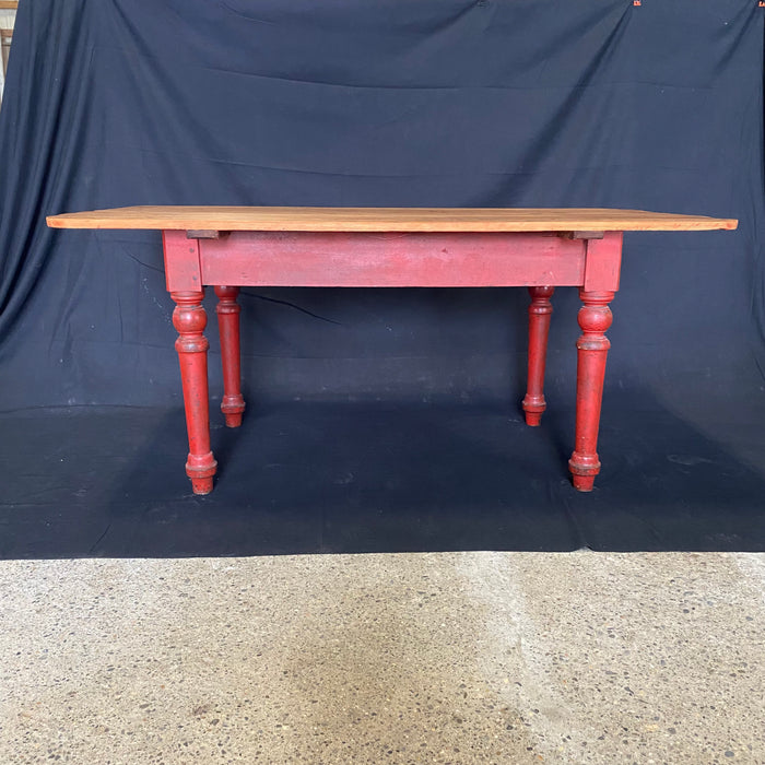 19th Century Rustic Farmhouse Table - Back View - For Sale