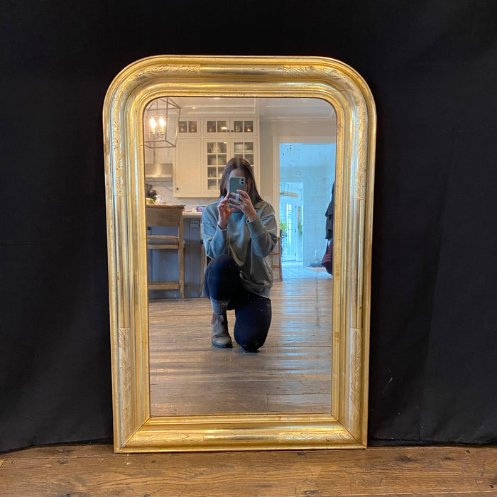 19th Century Gold Louis Philippe Mirror - Front View - For Sale