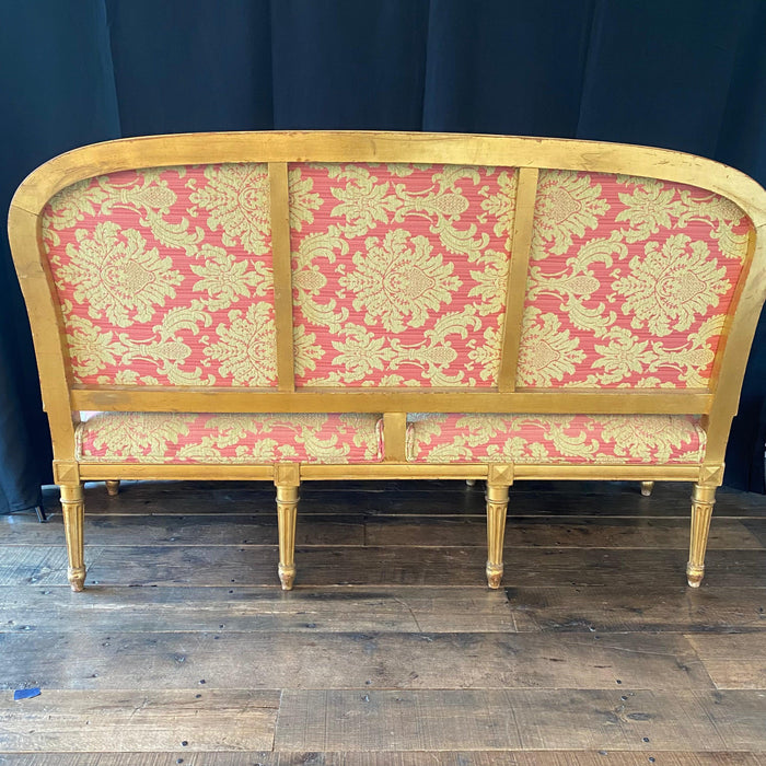 French Louis XVI Giltwood Sofa - Back View - For Sale