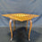 French Louis XV Style Handkerchief Folding Games / Side Table with Embossed Leather