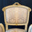 Italian Art Nouveau Ten Piece Salon Suite: Sofa, 4 Chairs 2 Armchairs, Table and 2 Foot Stools