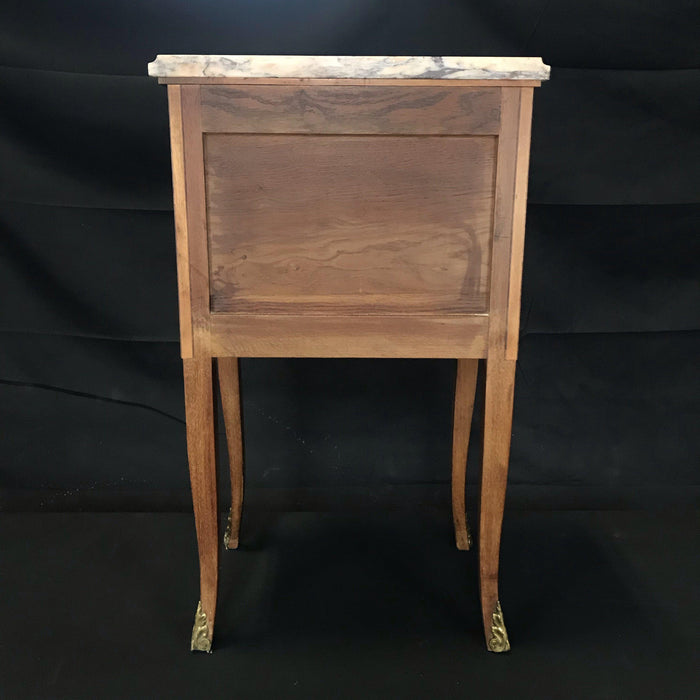 Antique French marble top nightstand 