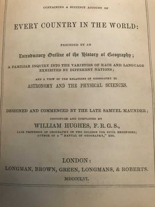Antique geography book 