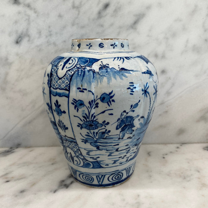 Dutch Blue and White 18th Century Delft Vase
