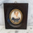 1823 French Miniature oil Primitive Portrait of an Aristocratic Blue Eyed Lady In Ebony Frame