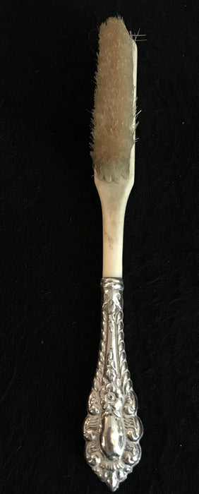 For sale: French Victorian-Era Bone/Silver Brush