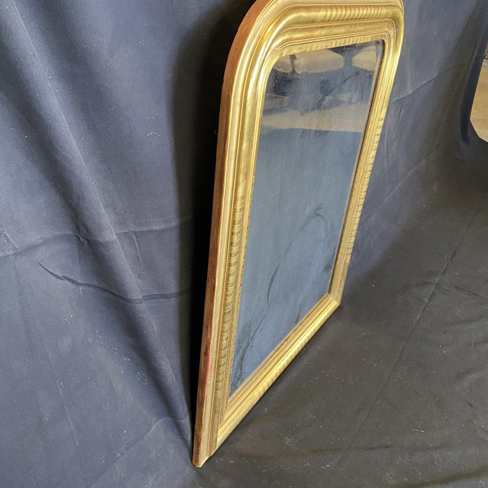 19th Century Gold Gilt Louis Philippe Mirror with Arch Top