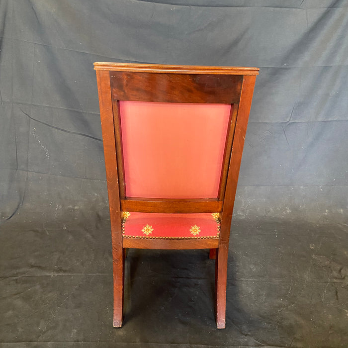 Antique French Empire Armchair - Back View of Side Chair - For Sale