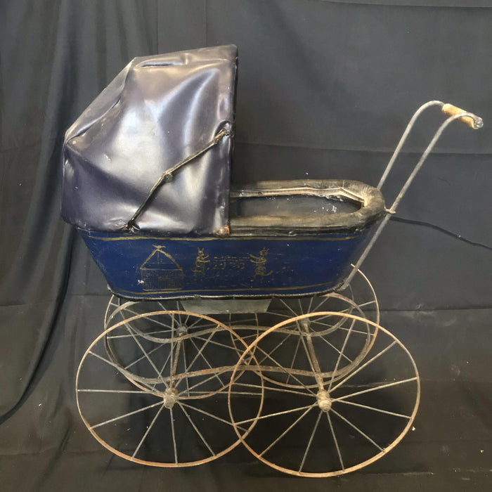 Set of Six 19th Century French Antique Doll Carriages Bought in the South of France