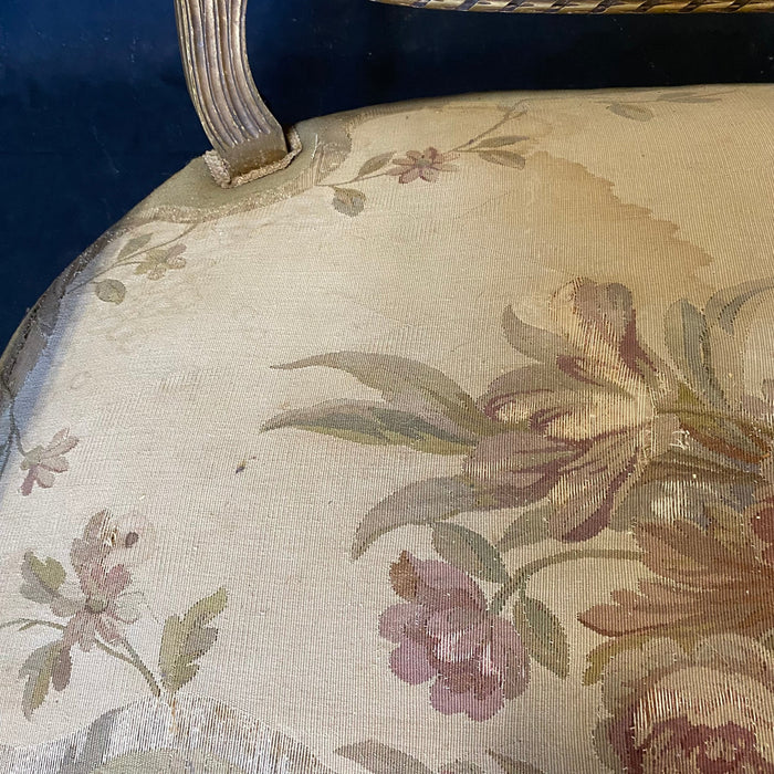 Late 18th Early 19th Century French Floral Tapestry Fragment