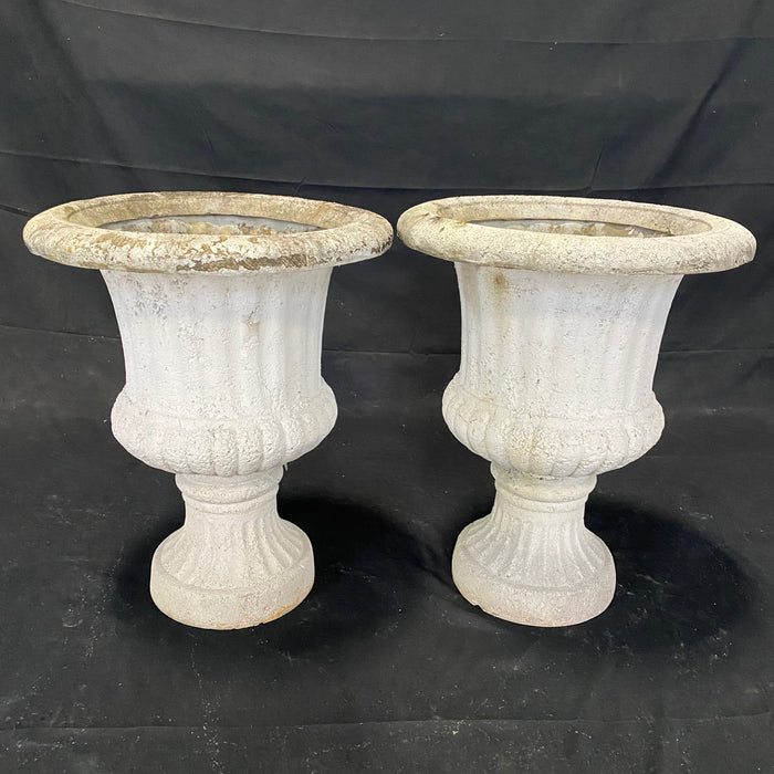 Pair of Classic French Style Early 20th Century Neoclassical Garden Urns or Planters