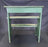 Antique Plant Stand with Green Milk Paint - Back View - For Sale