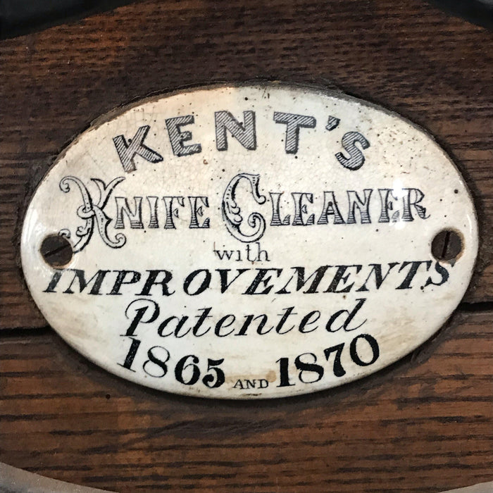 Kent's London, England Knife Cleaner dated 1865-70 - Original Porcelain Label for sale!!