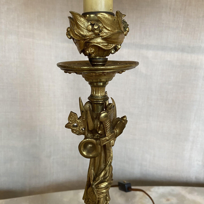 Pair French Gilt Lamps
