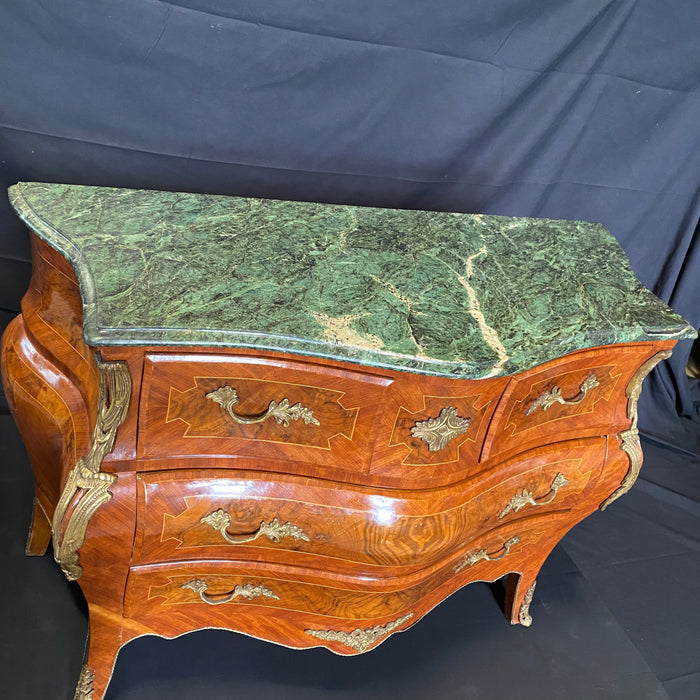 French Serpentine Commode - Marble View - For Sale