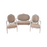 Antique three piece living room set with a sofa and two armchairs 