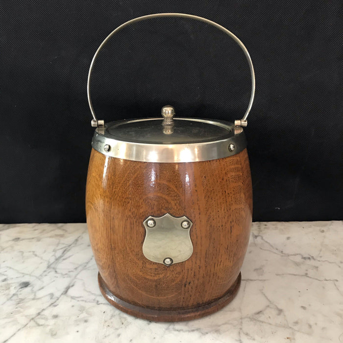 British Oak Biscuit Barrel