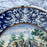 Period Large Italian Majolica Hand Painted Early Large Plate: Blue and Ivory with Gold Accents