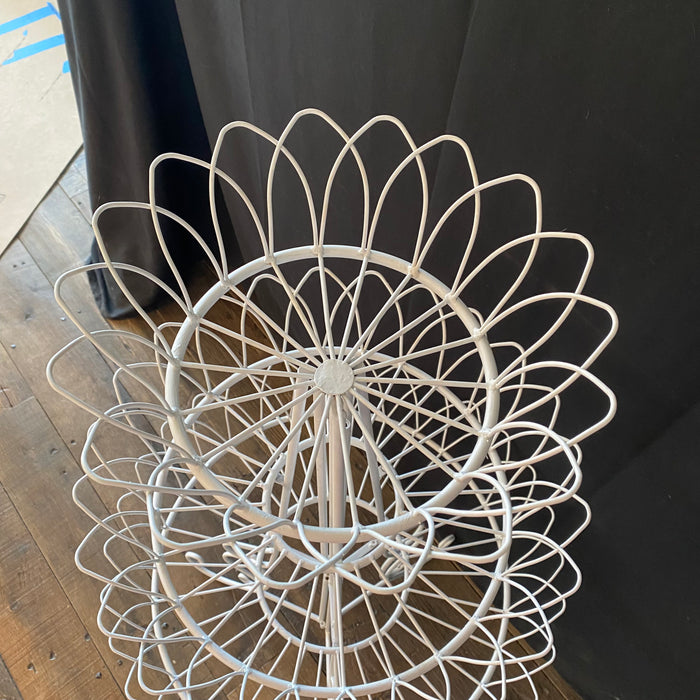 French Round Three-Tier Iron Wire Plant Stand