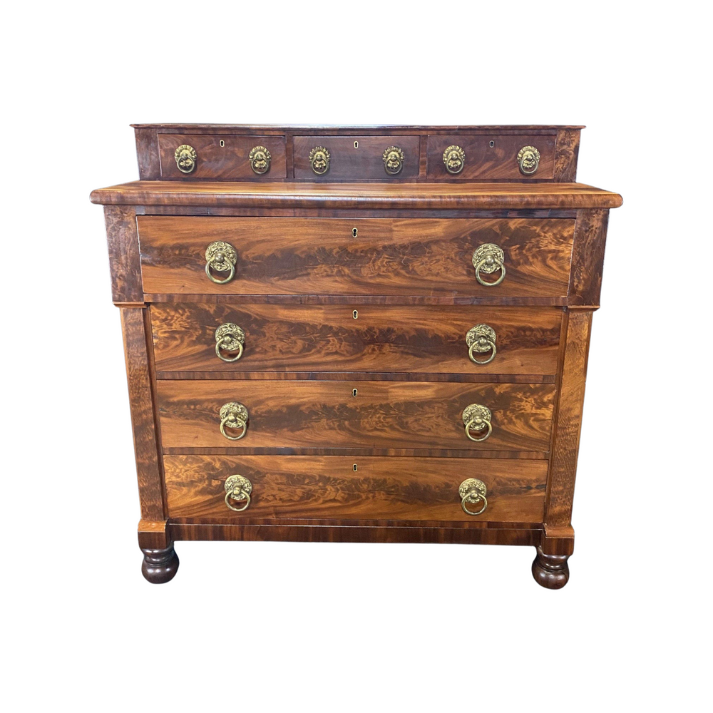19th Century Sheraton Step Back Chest of Drawers - Front View - For Sale