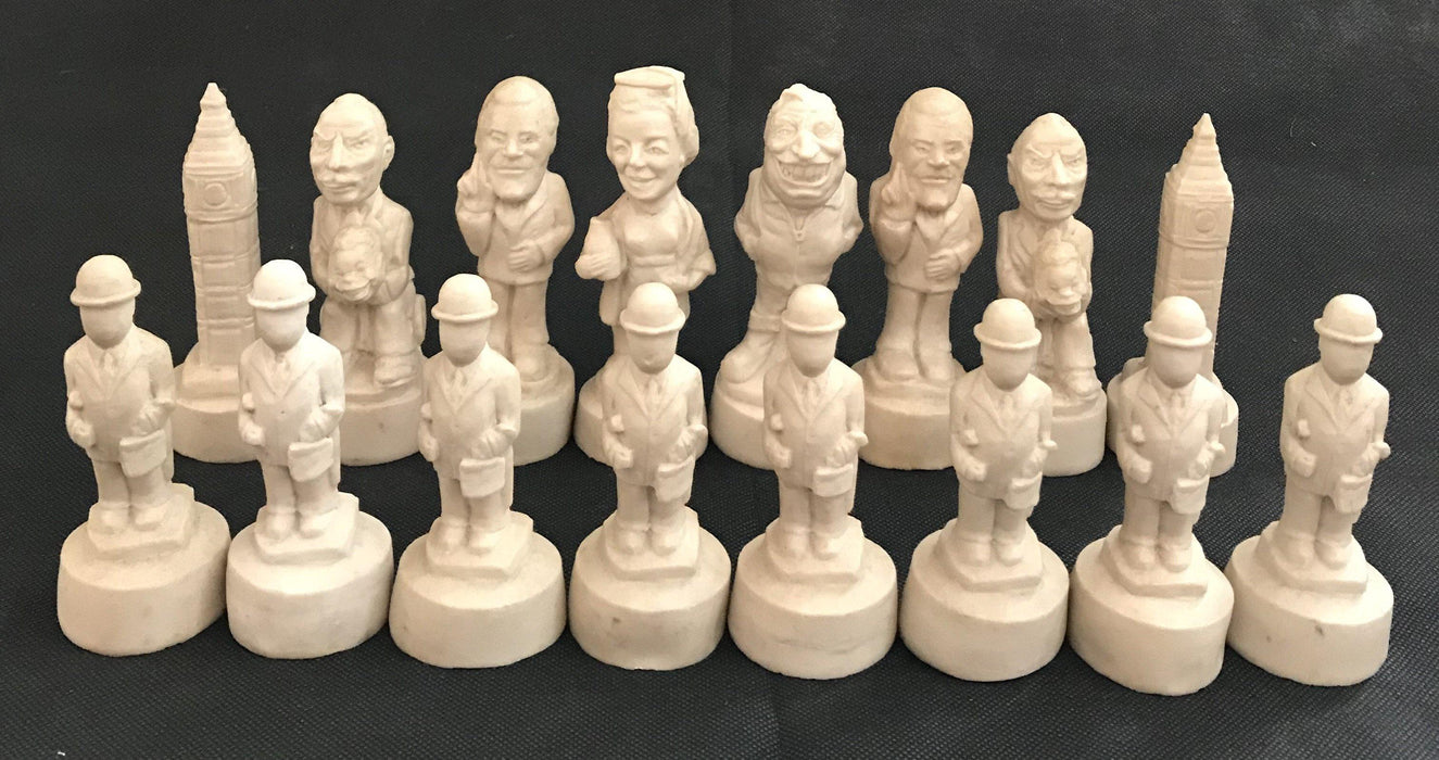 Vintage chess set of political figures 